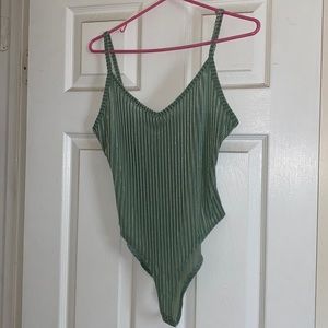 Teal tank top body suit